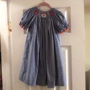Auburn smocked dress